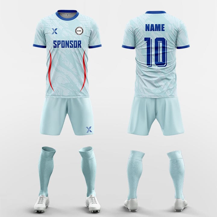 XTeamwear Soccer Uniforms blue / S Ripples  - Custom Soccer Jerseys Kit Sublimated for Team