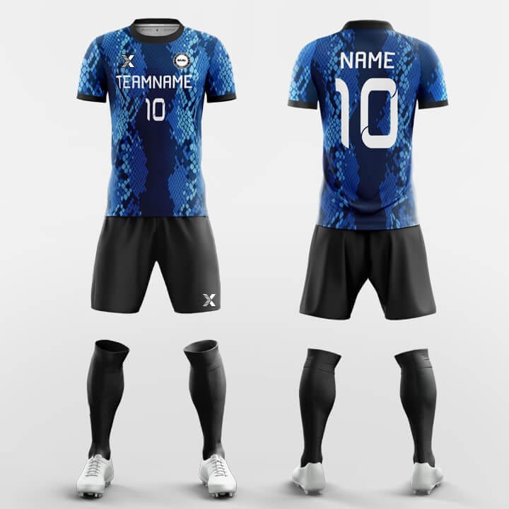 XTeamwear Soccer Uniforms Blue / S Squama - Custom Sublimation Short Sleeve Soccer Kits