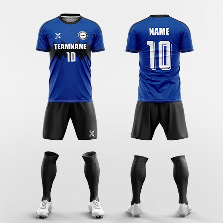 XTeamwear Soccer Uniforms Blue / S Stepped - Custom Soccer Jerseys Kit Sublimated for Team