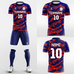XTeamwear Soccer Uniforms Brilliant Dance - Custom Soccer Jerseys Kit Sublimated for Team