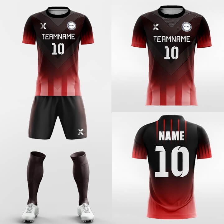 XTeamwear Soccer Uniforms Burining Sun -Custom Soccer Jerseys Kit Sublimated Design