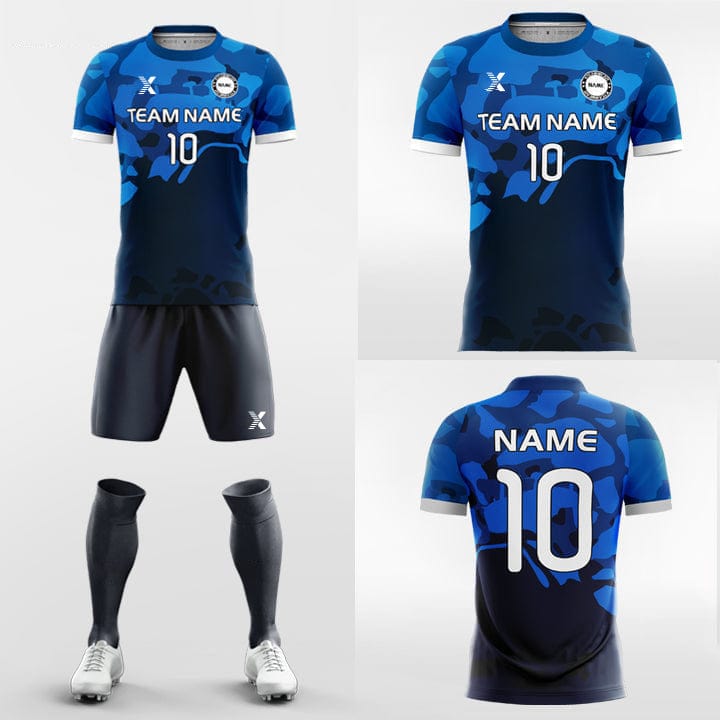 XTeamwear Soccer Uniforms Camouflage - Custom Soccer Jerseys Kit Sublimated for Kids
