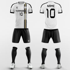 XTeamwear Soccer Uniforms Classic Black Contour - Custom Soccer Jerseys Kit Design