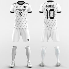 XTeamwear Soccer Uniforms Classic Black Striped - Custom Soccer Jerseys Kit  Design