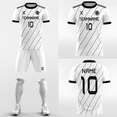 XTeamwear Soccer Uniforms Classic Black Striped - Custom Soccer Jerseys Kit  Design