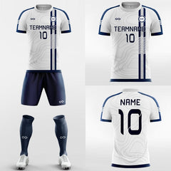 XTeamwear Soccer Uniforms Classic Blue Contour - Custom Soccer Jerseys Kit Design