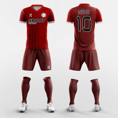 XTeamwear Soccer Uniforms Classic Stripes - Custom Soccer Jerseys Kit Sublimated for Club FT260227S