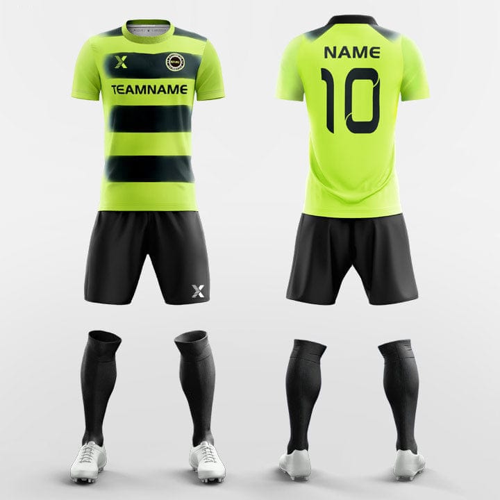 XTeamwear Soccer Uniforms Contrast Striped - Custom Soccer Jerseys Kit Sublimated for Kids