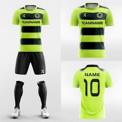 XTeamwear Soccer Uniforms Contrast Striped - Custom Soccer Jerseys Kit Sublimated for Kids