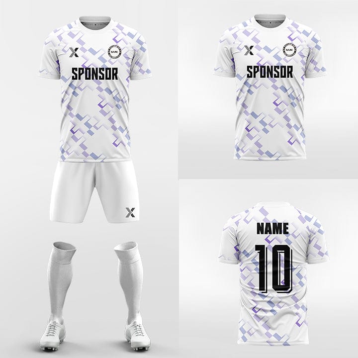 XTeamwear Soccer Uniforms Cross Square Pattern  - Custom Soccer Jerseys Kit Sublimated for Team