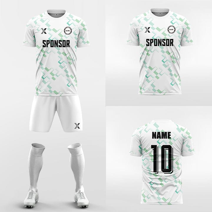 XTeamwear Soccer Uniforms Cross Square Pattern  - Custom Soccer Jerseys Kit Sublimated for Team