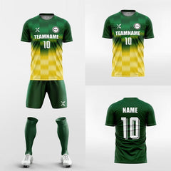 XTeamwear Soccer Uniforms Custom Soccer Kit – Dynamic Striped Pattern (Jersey, Shorts & Socks)