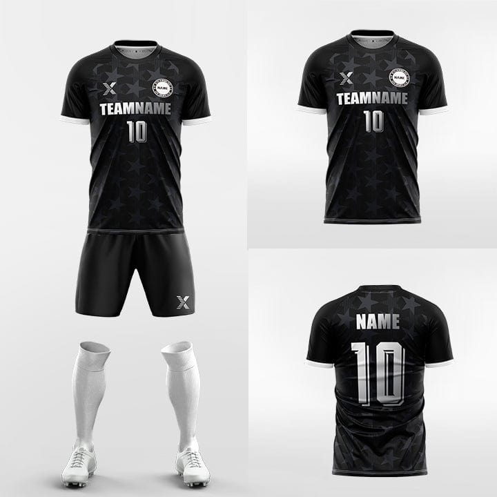 XTeamwear Soccer Uniforms Custom Soccer Kit – Five-Pointed Star Pattern & Modern Fit (Jersey, Shorts & Socks)