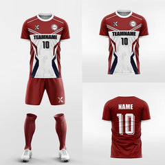 XTeamwear Soccer Uniforms Custom Soccer Kit – Fractured Stripe Design (Jersey, Shorts & Socks)