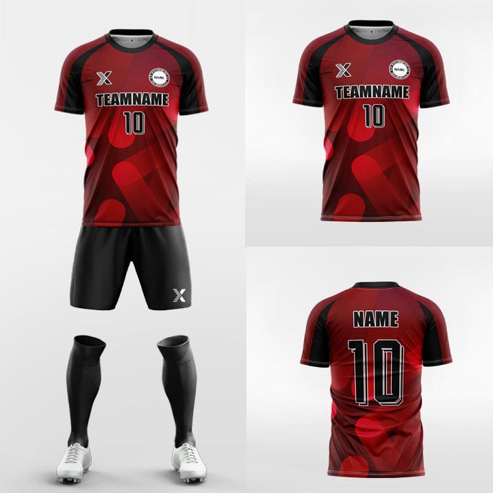 XTeamwear Soccer Uniforms Custom Soccer Kit – Irregular Geometric Pattern & Modern Fit (Jersey, Shorts & Socks)