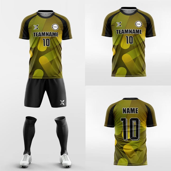 XTeamwear Soccer Uniforms Custom Soccer Kit – Irregular Geometric Pattern & Modern Fit (Jersey, Shorts & Socks)