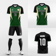 XTeamwear Soccer Uniforms Custom Soccer Kit – Vertical Gradient Stripe Jersey with Shorts & Socks