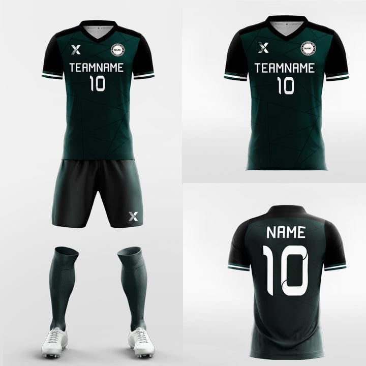 XTeamwear Soccer Uniforms Dark Green-Custom Soccer Jerseys Kit Sublimated Design