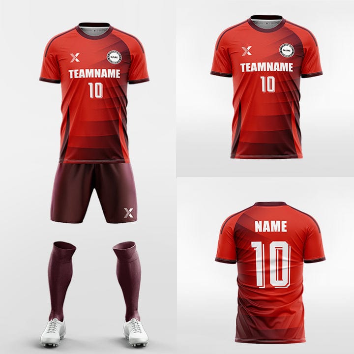 XTeamwear Soccer Uniforms diagonal gradient pattern - Custom Soccer Jerseys Kit Sublimated for Team