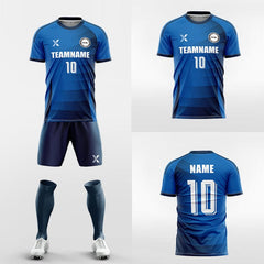 XTeamwear Soccer Uniforms diagonal gradient pattern - Custom Soccer Jerseys Kit Sublimated for Team