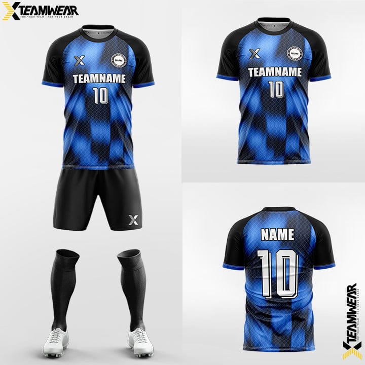 XTeamwear Soccer Uniforms diamond check camouflage - Custom Soccer Jerseys Kit Sublimated for Team