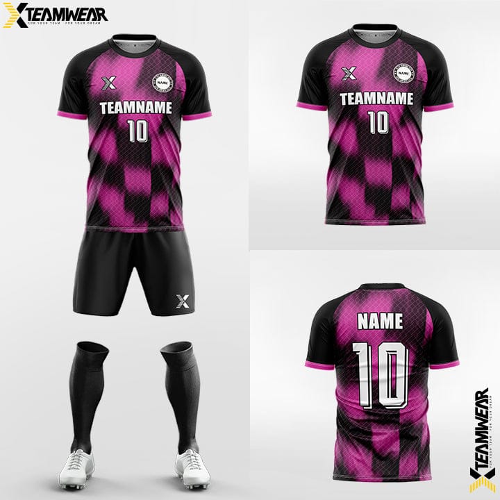 XTeamwear Soccer Uniforms diamond check camouflage - Custom Soccer Jerseys Kit Sublimated for Team