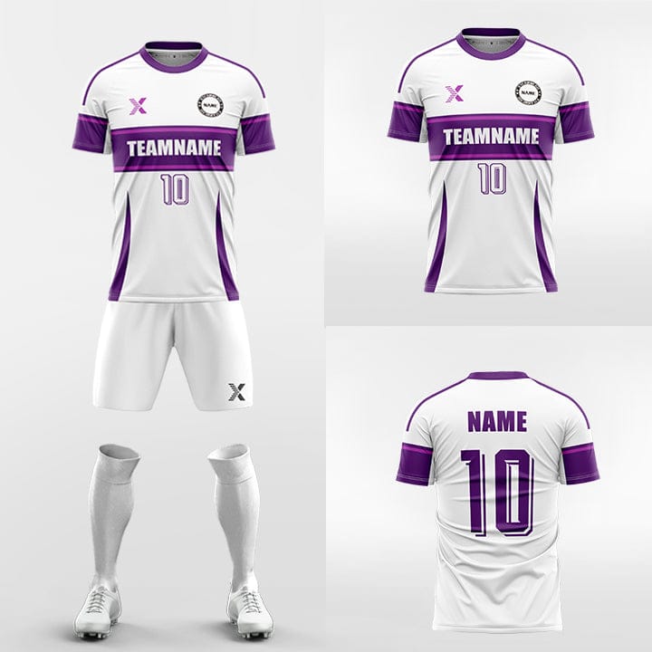 XTeamwear Soccer Uniforms Double horizontal stripes - Custom Soccer Jerseys Kit Sublimated for Team