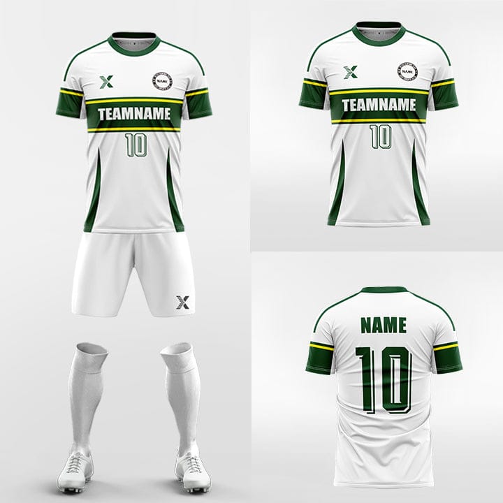 XTeamwear Soccer Uniforms Double horizontal stripes - Custom Soccer Jerseys Kit Sublimated for Team