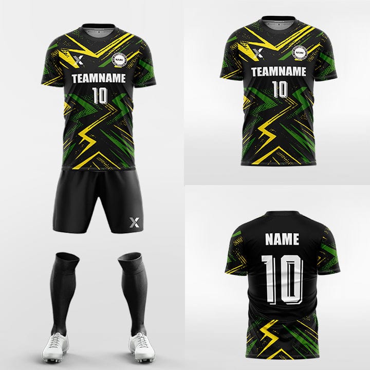 XTeamwear Soccer Uniforms Dynamic electric texture - Custom Soccer Jerseys Kit Sublimated for Team