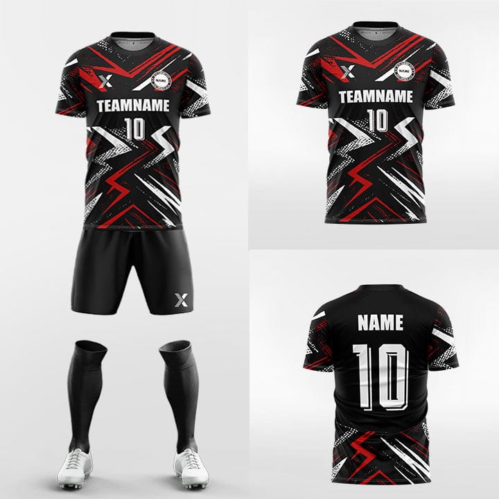 XTeamwear Soccer Uniforms Dynamic electric texture - Custom Soccer Jerseys Kit Sublimated for Team
