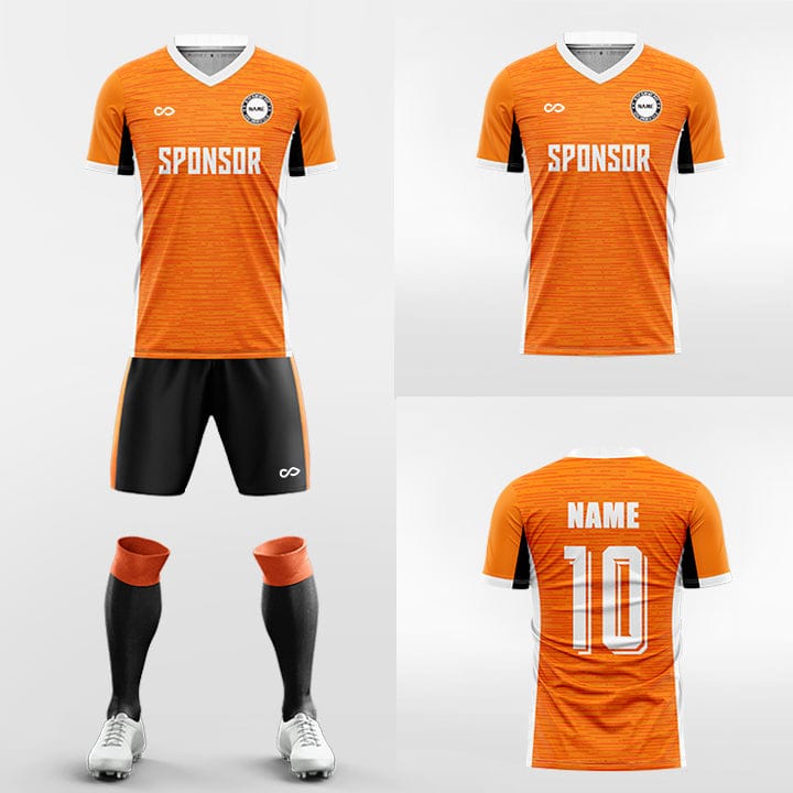 XTeamwear Soccer Uniforms Dynamic horizontal stripes - Custom Soccer Jerseys Kit Sublimated for Team