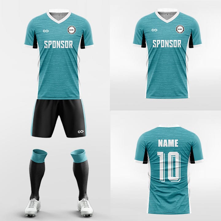 XTeamwear Soccer Uniforms Dynamic horizontal stripes - Custom Soccer Jerseys Kit Sublimated for Team