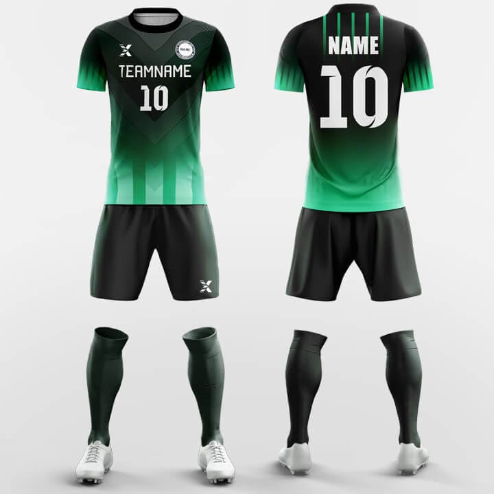 XTeamwear Soccer Uniforms Emerald Green - Custom Soccer Jerseys Kit Sublimated Design