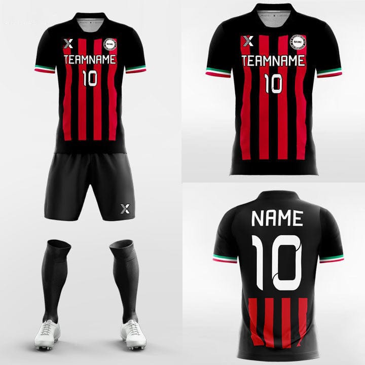 XTeamwear Soccer Uniforms Fashion Striped- Custom Soccer Jerseys Kit Sublimated for School
