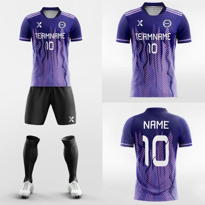 XTeamwear Soccer Uniforms Fire Moire - Custom Soccer Jerseys Kit Sublimated for Club