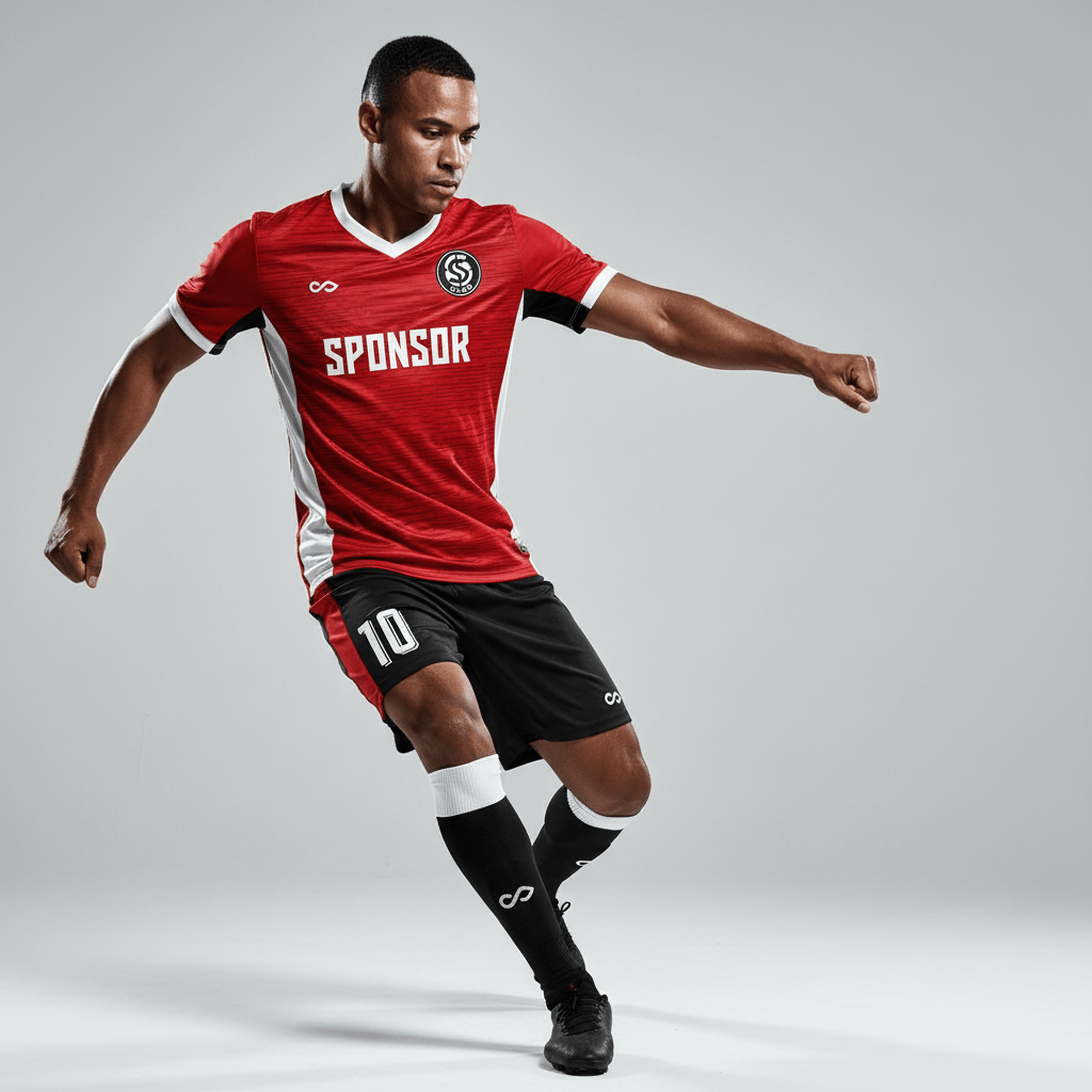 XTeamwear Soccer Uniforms Flashing Line - Custom Soccer Jerseys Kit Sublimated for Team - WS204GCSSX3