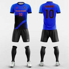 XTeamwear Soccer Uniforms Fluorescent Blue / S Shadow - Custom Soccer Jerseys Kit Sublimated for High School