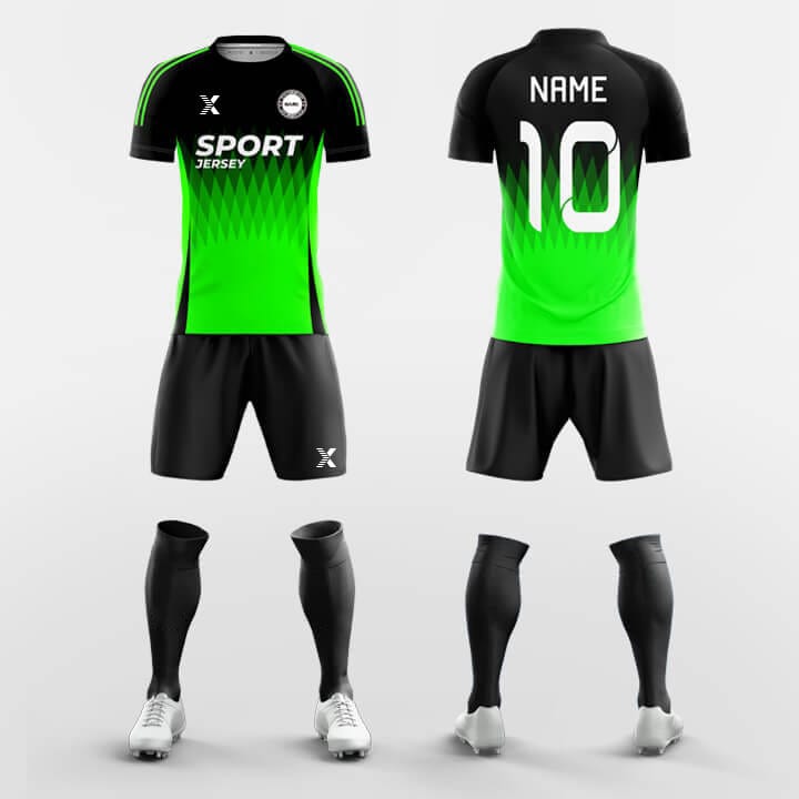 XTeamwear Soccer Uniforms Fluorescent Green / S Rainbow Trajectory - Custom Soccer Jerseys Kit Sublimated for Team FT260324S