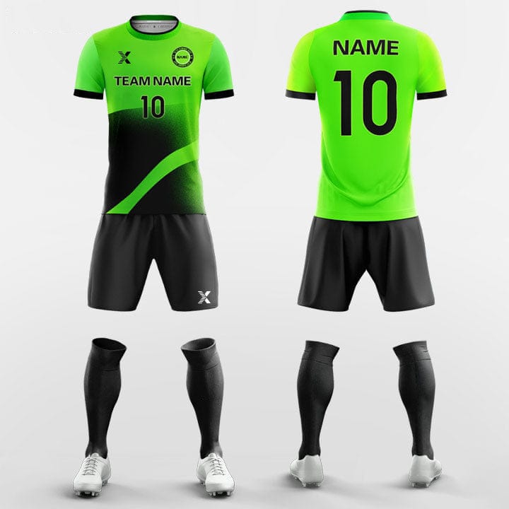XTeamwear Soccer Uniforms Fluorescent Green / S Shadow - Custom Soccer Jerseys Kit Sublimated for High School