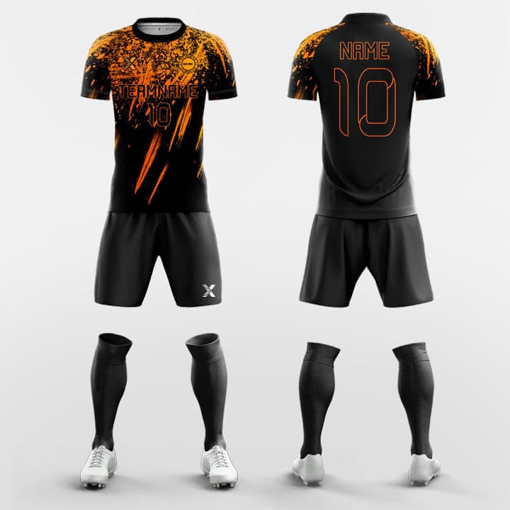 XTeamwear Soccer Uniforms Fluorescent Orange / S Jump - Custom Sublimation Short Sleeve Soccer Kits