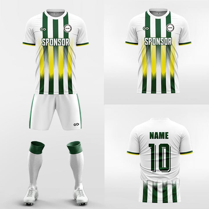 XTeamwear Soccer Uniforms Four vertical stripes - Custom Soccer Jerseys Kit Sublimated for Team