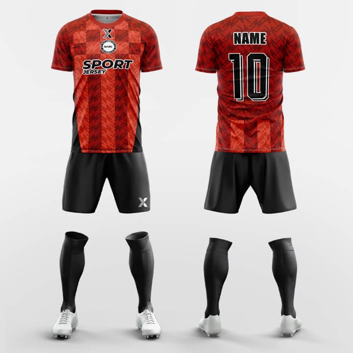 XTeamwear Soccer Uniforms Fringe-Custom Soccer Jerseys Kit Sublimated Design