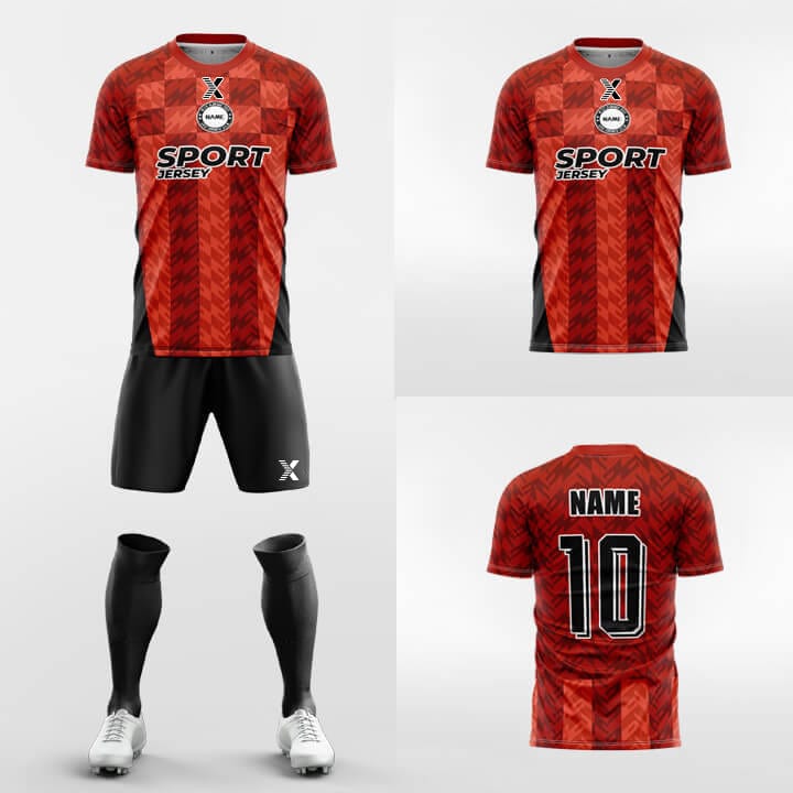 XTeamwear Soccer Uniforms Fringe-Custom Soccer Jerseys Kit Sublimated Design