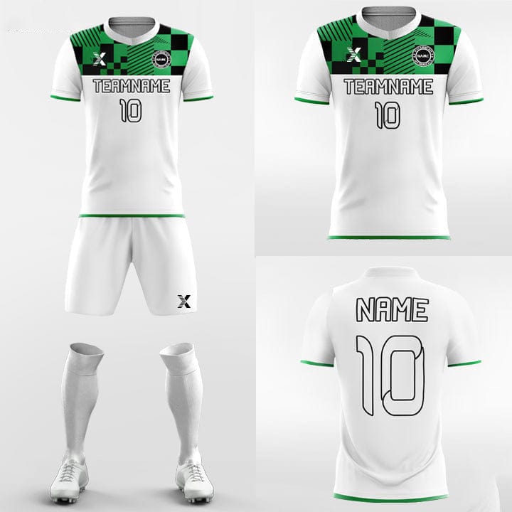 XTeamwear Soccer Uniforms Geo Trim - Custom Soccer Jerseys Kit Sublimated for High School