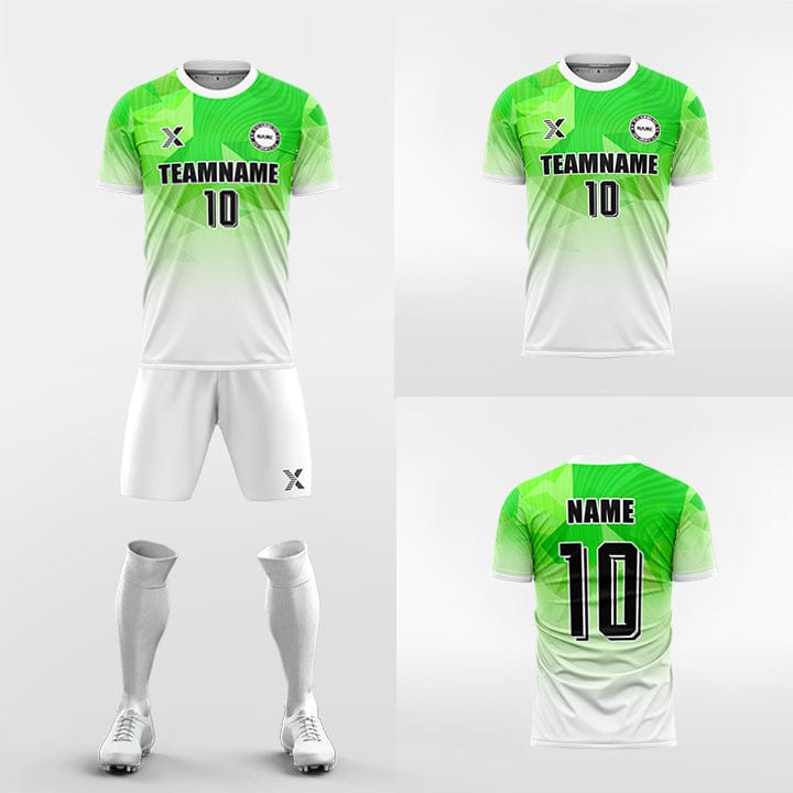XTeamwear Soccer Uniforms Geometric Gradient - Custom Soccer Jerseys Kit Sublimated for Team