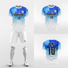 XTeamwear Soccer Uniforms Geometric Gradient - Custom Soccer Jerseys Kit Sublimated for Team