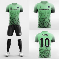 XTeamwear Soccer Uniforms Geometric Pattern - Custom Soccer Jerseys Kit Sublimated for Youth