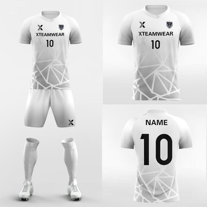 XTeamwear Soccer Uniforms Geometric Pattern - Custom Soccer Jerseys Kit Sublimated for Youth