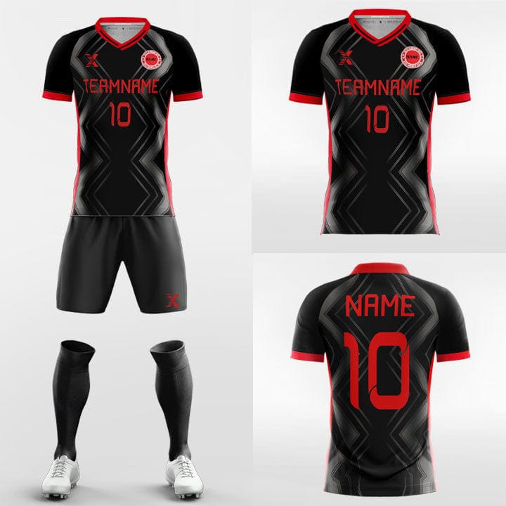 XTeamwear Soccer Uniforms Geometry - Custom Soccer Jerseys Kit Sublimated for Academy