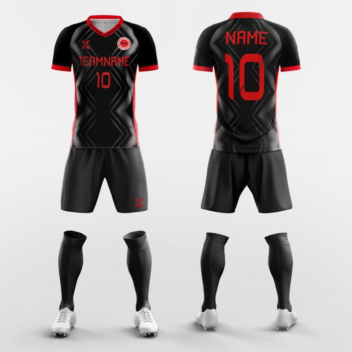 XTeamwear Soccer Uniforms Geometry - Custom Soccer Jerseys Kit Sublimated for Academy